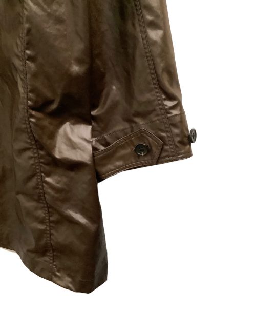 YOKE（ヨーク）YOKE (ヨーク) LEATHER LIKE CAR COAT ブラウン サイズ:3の古着・服飾アイテム
