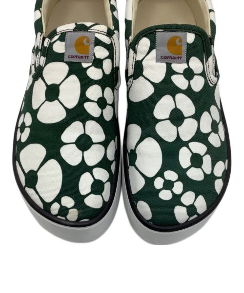MARNI（マルニ）MARNI (マルニ) CarHartt (カーハート) フローラルスリップオンスニーカー グリーン サイズ:43の古着・服飾アイテム