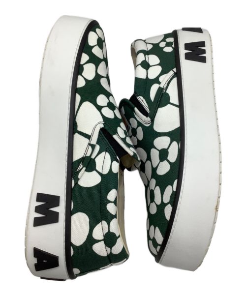 MARNI（マルニ）MARNI (マルニ) CarHartt (カーハート) フローラルスリップオンスニーカー グリーン サイズ:43の古着・服飾アイテム