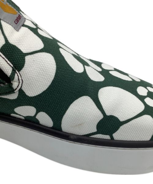MARNI（マルニ）MARNI (マルニ) CarHartt (カーハート) フローラルスリップオンスニーカー グリーン サイズ:43の古着・服飾アイテム