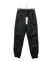 JOHN LAWRENCE SULLIVAN（ジョン ローレンス サリバン）の古着「Moire jacquard track pants」｜ブラック