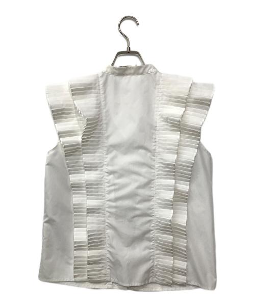 ELLE（エル）ELLE (エル) フリルシャツ ホワイト サイズ:Fの古着・服飾アイテム