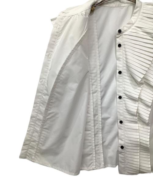 ELLE（エル）ELLE (エル) フリルシャツ ホワイト サイズ:Fの古着・服飾アイテム