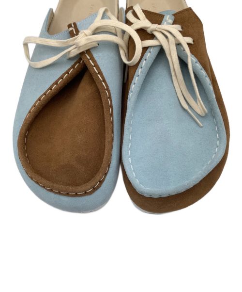 SHINYA KOZUKA（シンヤコズカ）SHINYA KOZUKA (シンヤコズカ) EASY TYROLEAN ライトブルー×ブラウン サイズ:40の古着・服飾アイテム