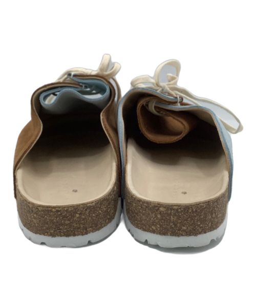 SHINYA KOZUKA（シンヤコズカ）SHINYA KOZUKA (シンヤコズカ) EASY TYROLEAN ライトブルー×ブラウン サイズ:40の古着・服飾アイテム