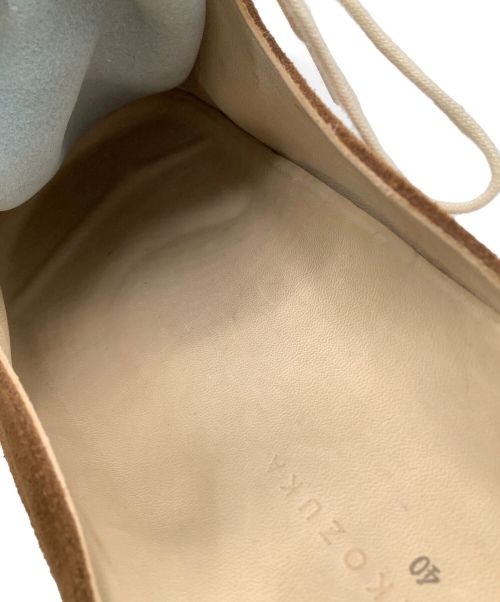 SHINYA KOZUKA（シンヤコズカ）SHINYA KOZUKA (シンヤコズカ) EASY TYROLEAN ライトブルー×ブラウン サイズ:40の古着・服飾アイテム