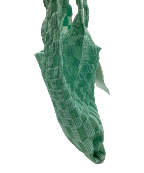 LASTFRAME（ラストフレーム）LASTFRAME (ラストフレーム) SHEER ICHIMATSU MARKET BAG ミントの古着・服飾アイテム