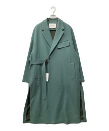 CULLNI（クルニ）の古着「ラムウールメルトンタイロッケンコート」｜シーグリーン