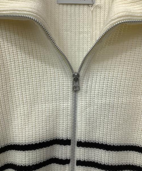 WRAPINKNOT（ラッピンノット）WRAPINKNOT (ラッピンノット) オーバーサイズボーダーニット/ドライバーズニット アイボリー 未使用品の古着・服飾アイテム