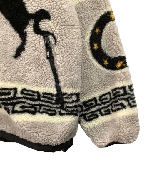 CHALLENGER（チャレンジャー）CHALLENGER (チャレンジャー) フリースジャケット グレー×ブラック サイズ:Lの古着・服飾アイテム