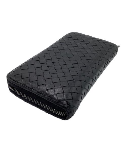 BOTTEGA VENETA（ボッテガベネタ）BOTTEGA VENETA (ボッテガベネタ) イントレチャート　長財布 ブラックの古着・服飾アイテム
