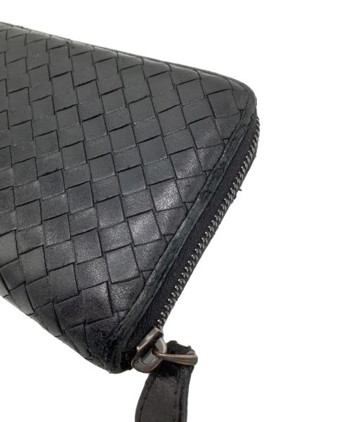 BOTTEGA VENETA（ボッテガベネタ）BOTTEGA VENETA (ボッテガベネタ) イントレチャート　長財布 ブラックの古着・服飾アイテム