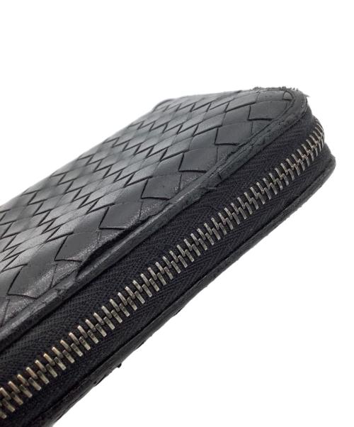 BOTTEGA VENETA（ボッテガベネタ）BOTTEGA VENETA (ボッテガベネタ) イントレチャート　長財布 ブラックの古着・服飾アイテム