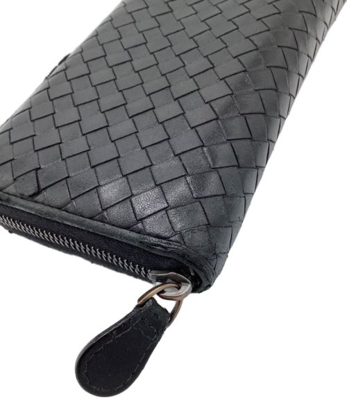 BOTTEGA VENETA（ボッテガベネタ）BOTTEGA VENETA (ボッテガベネタ) イントレチャート　長財布 ブラックの古着・服飾アイテム