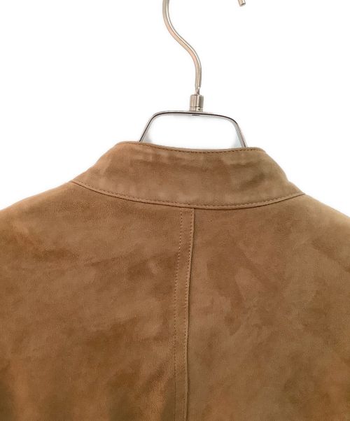 EMMETI（エンメティ）EMMETI (エンメティ) シングルライダースジャケット ブラウン サイズ:44の古着・服飾アイテム