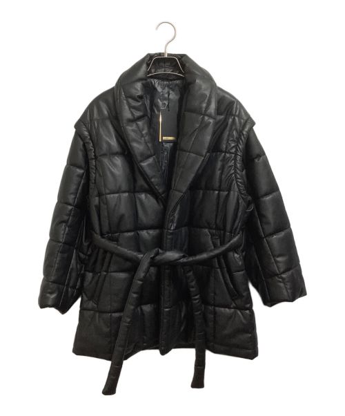 MULLER（ミューラー）MULLER (ミューラー) エコレザーキルティングジャケット ブラック サイズ:36 未使用品の古着・服飾アイテム