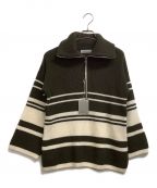 WRAPINKNOTラッピンノット）の古着「ニット」｜カーキ×ホワイト