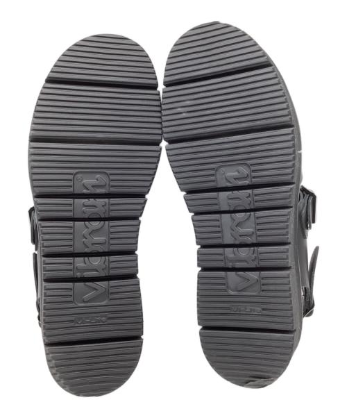 foot the coacher（フットザコーチャー）foot the coacher (フットザコーチャー) オープントゥーサンダル ブラック サイズ:８1/2の古着・服飾アイテム