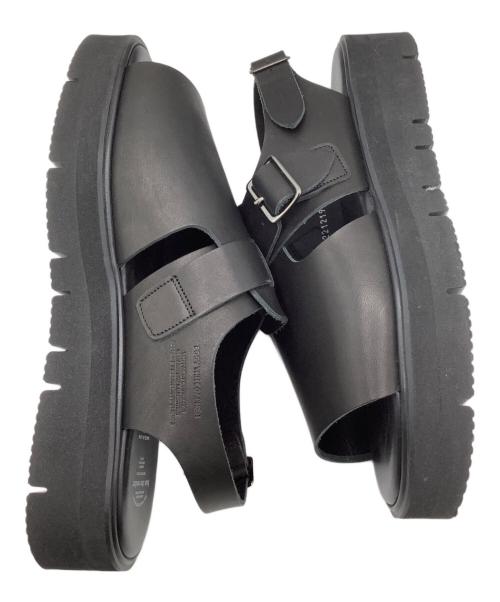 foot the coacher（フットザコーチャー）foot the coacher (フットザコーチャー) オープントゥーサンダル ブラック サイズ:８1/2の古着・服飾アイテム