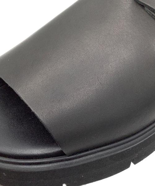 foot the coacher（フットザコーチャー）foot the coacher (フットザコーチャー) オープントゥーサンダル ブラック サイズ:８1/2の古着・服飾アイテム