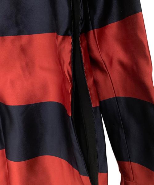 BURBERRY（バーバリー）BURBERRY (バーバリー) シルクワンピース ネイビー×レッド サイズ:38の古着・服飾アイテム