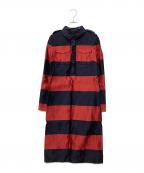 BURBERRYバーバリー）の古着「シルクワンピース」｜ネイビー×レッド