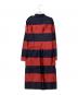 BURBERRY (バーバリー) シルクワンピース ネイビー×レッド サイズ:38：15000円