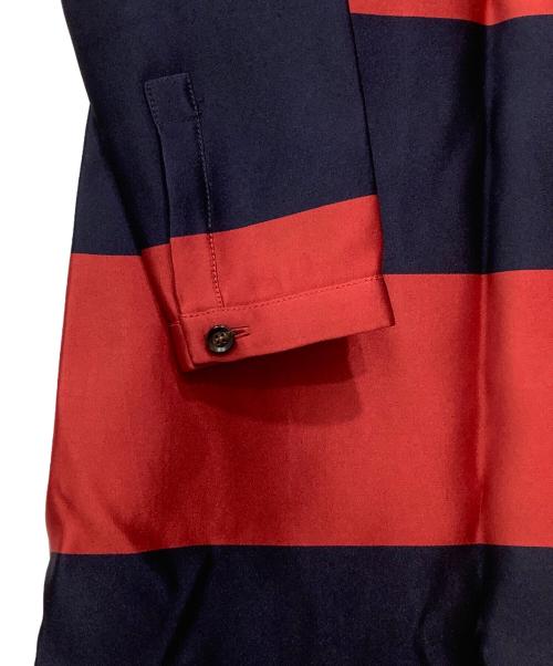 BURBERRY（バーバリー）BURBERRY (バーバリー) シルクワンピース ネイビー×レッド サイズ:36の古着・服飾アイテム