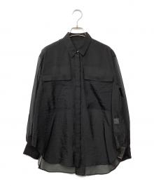 STUDIOUS（ステュディオス）の古着「シャドーシアーオーバーシャツ」｜ブラック