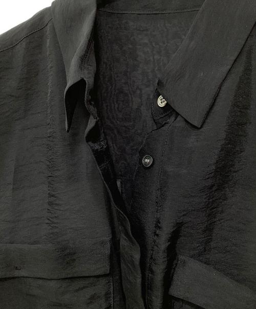 STUDIOUS（ステュディオス）STUDIOUS (ステュディオス) シャドーシアーオーバーシャツ ブラック サイズ:FREEの古着・服飾アイテム