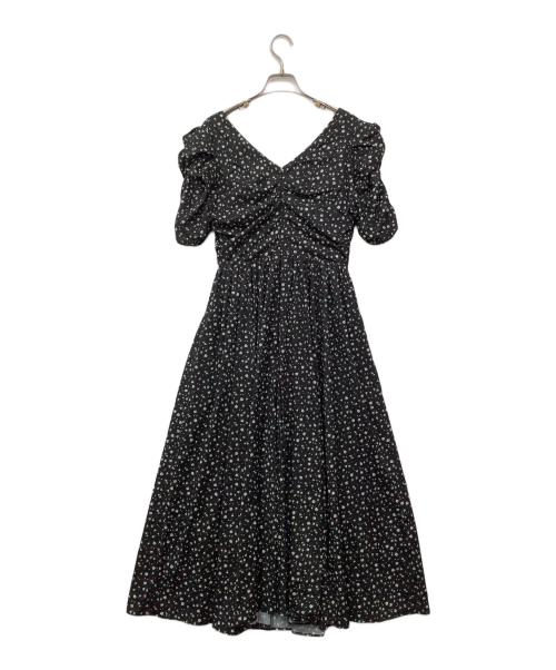 HER LIP TO（ハーリップトゥ）Her lip to (ハーリップトゥ) 半袖ワンピース ブラック サイズ:Mの古着・服飾アイテム