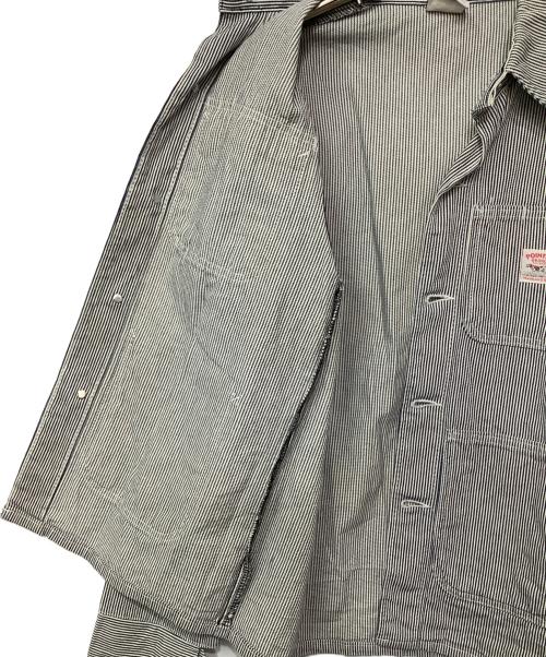 Pointer（ポインター）POINTER (ポインター) カバーオール ブルー×ホワイト サイズ:6の古着・服飾アイテム