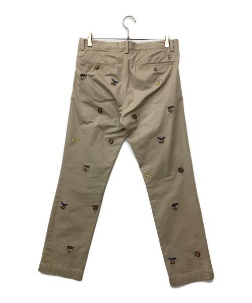 POLO RALPH LAUREN（ポロ・ラルフローレン）POLO RALPH LAUREN (ポロ・ラルフローレン) 刺繍チノパン ベージュ サイズ:32の古着・服飾アイテム