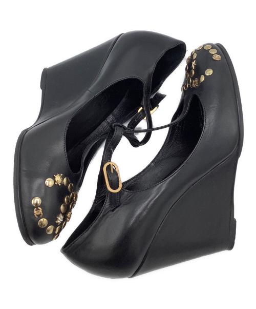 CHANEL（シャネル）CHANEL (シャネル) スタッズパンプス ブラック サイズ:36　1/2の古着・服飾アイテム