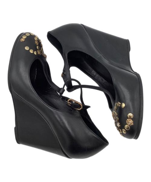 CHANEL（シャネル）CHANEL (シャネル) スタッズパンプス ブラック サイズ:36　1/2の古着・服飾アイテム