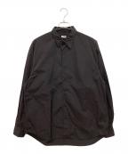 H BEAUTY&YOUTHエイチ ビューティー&ユース）の古着「ナイロンワッシャーレギュラーカラーシャツ」｜ブラック