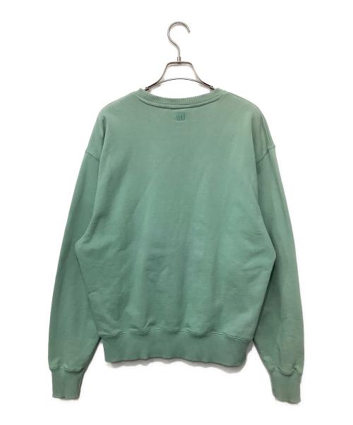 AMI Alexandre Mattiussi（アミアレクサンドルマテュッシ）AMI Alexandre Mattiussi (アミアレクサンドルマテュッシ) ハートAロゴ刺繍クルーネックスウェット グリーン サイズ:Sの古着・服飾アイテム