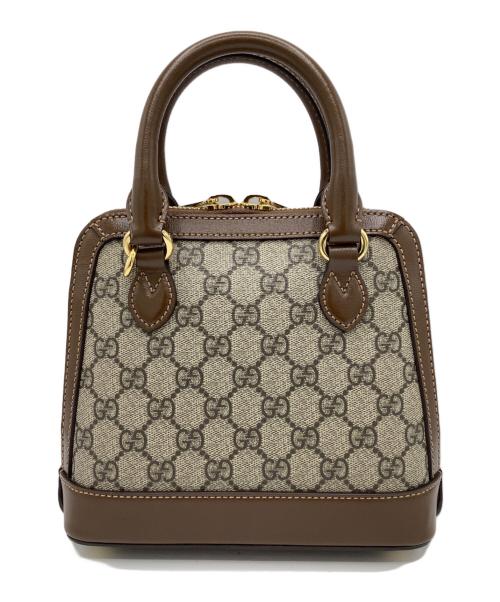 GUCCI（グッチ）GUCCI (グッチ) ホースビット 1955 ミニ トップハンドルバッグ ブラウンの古着・服飾アイテム