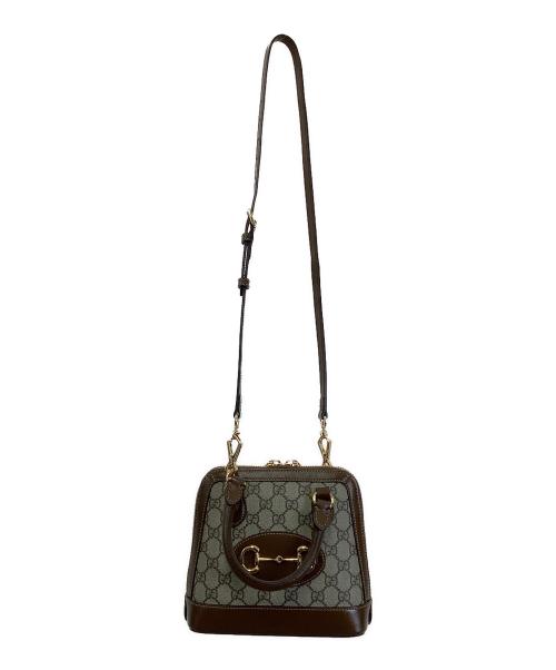 GUCCI（グッチ）GUCCI (グッチ) ホースビット 1955 ミニ トップハンドルバッグ ブラウンの古着・服飾アイテム