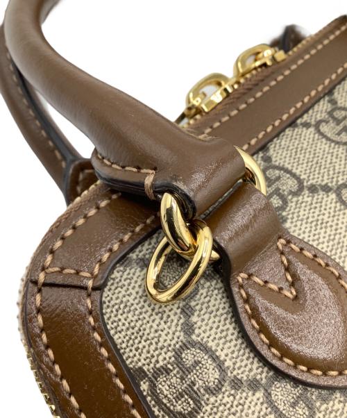 GUCCI（グッチ）GUCCI (グッチ) ホースビット 1955 ミニ トップハンドルバッグ ブラウンの古着・服飾アイテム