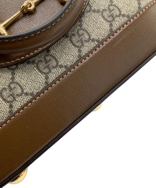 GUCCI（グッチ）GUCCI (グッチ) ホースビット 1955 ミニ トップハンドルバッグ ブラウンの古着・服飾アイテム