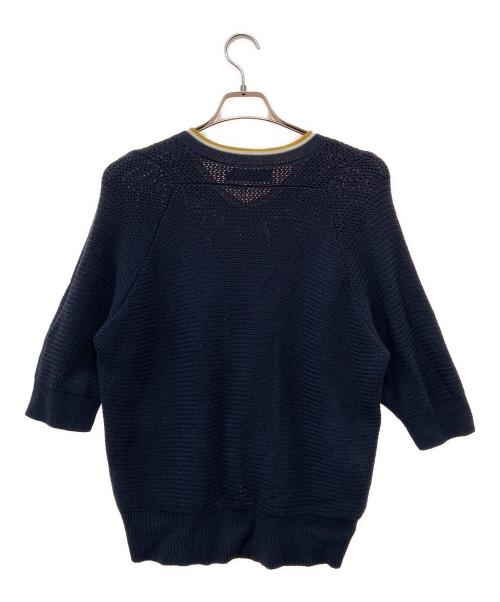 FRED PERRY（フレッドペリー）FRED PERRY (フレッドペリー) SS VNECK KNIT ネイビー×イエロー サイズ:US　6の古着・服飾アイテム