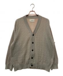 MAISON SPECIAL（メゾンスペシャル）の古着「High Twist Amunzen Dress-Over V-Neck Knit Cardigan」｜グレー
