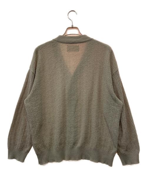 MAISON SPECIAL（メゾンスペシャル）MAISON SPECIAL (メゾンスペシャル) High Twist Amunzen Dress-Over V-Neck Knit Cardigan グレー サイズ:2の古着・服飾アイテム