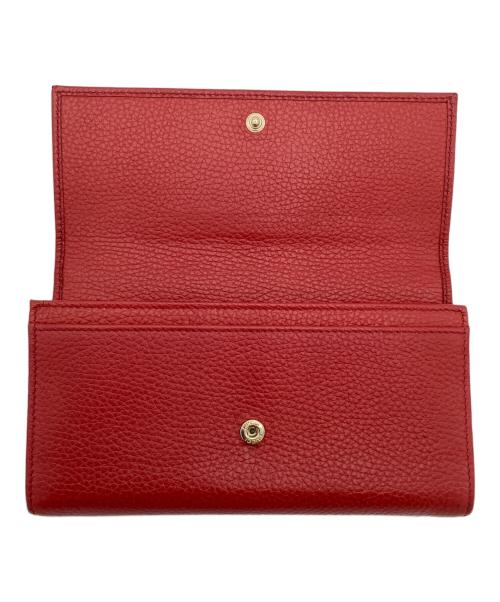 GUCCI（グッチ）GUCCI (グッチ) インターロッキング　長財布 レッドの古着・服飾アイテム