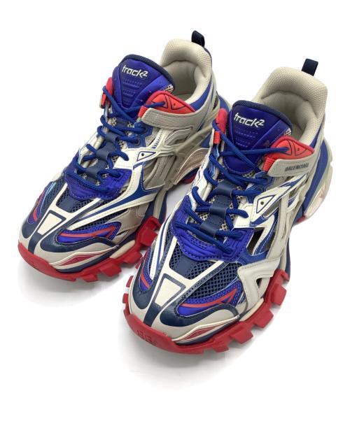 BALENCIAGA（バレンシアガ）BALENCIAGA (バレンシアガ) スニーカー ホワイト×ブルー サイズ:27.5の古着・服飾アイテム