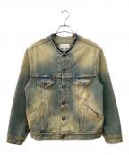 Maison Margielaメゾンマルジェラ）の古着「ヴィンテージウォッシュノーカラージャケット」｜ブルー