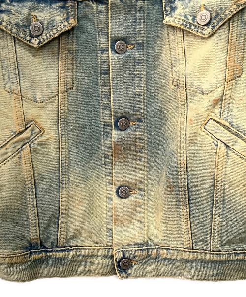 Maison Margiela（メゾンマルジェラ）Maison Margiela (メゾンマルジェラ) ヴィンテージウォッシュノーカラージャケット ブルー サイズ:48の古着・服飾アイテム