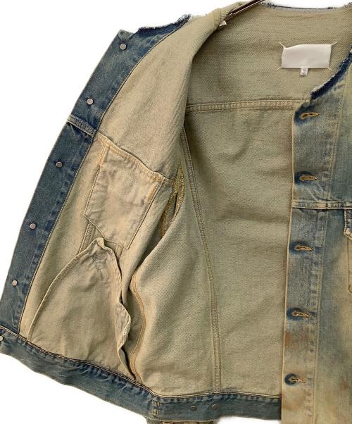 Maison Margiela（メゾンマルジェラ）Maison Margiela (メゾンマルジェラ) ヴィンテージウォッシュノーカラージャケット ブルー サイズ:48の古着・服飾アイテム