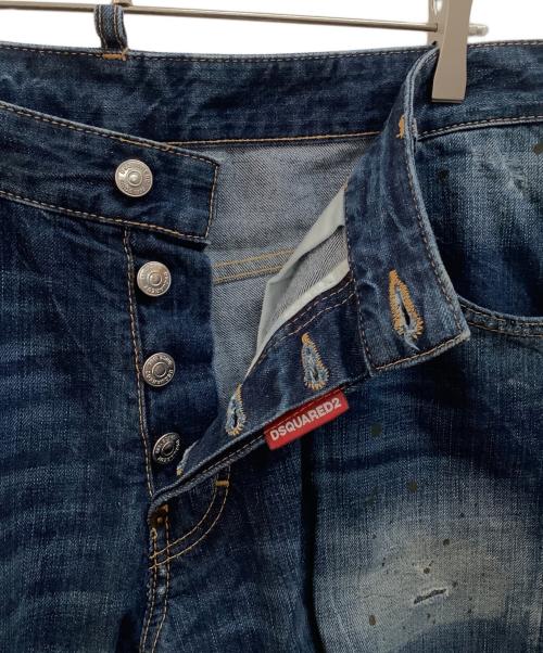 DSQUARED2（ディースクエアード）DSQUARED2 (ディースクエアード) ダメージデニムパンツ ブルー サイズ:48の古着・服飾アイテム